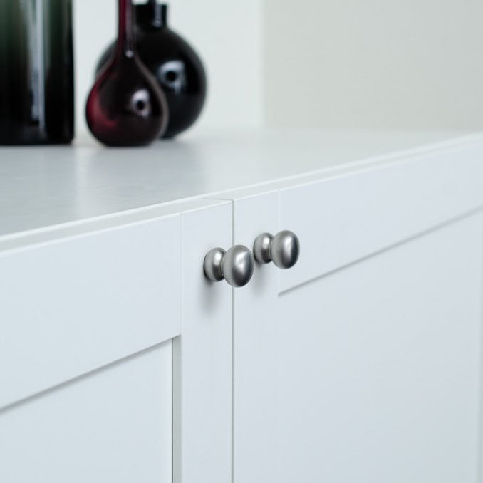 Round Stainless Steel "Buoy" Cabinet Knob - Forge Hardware Studio