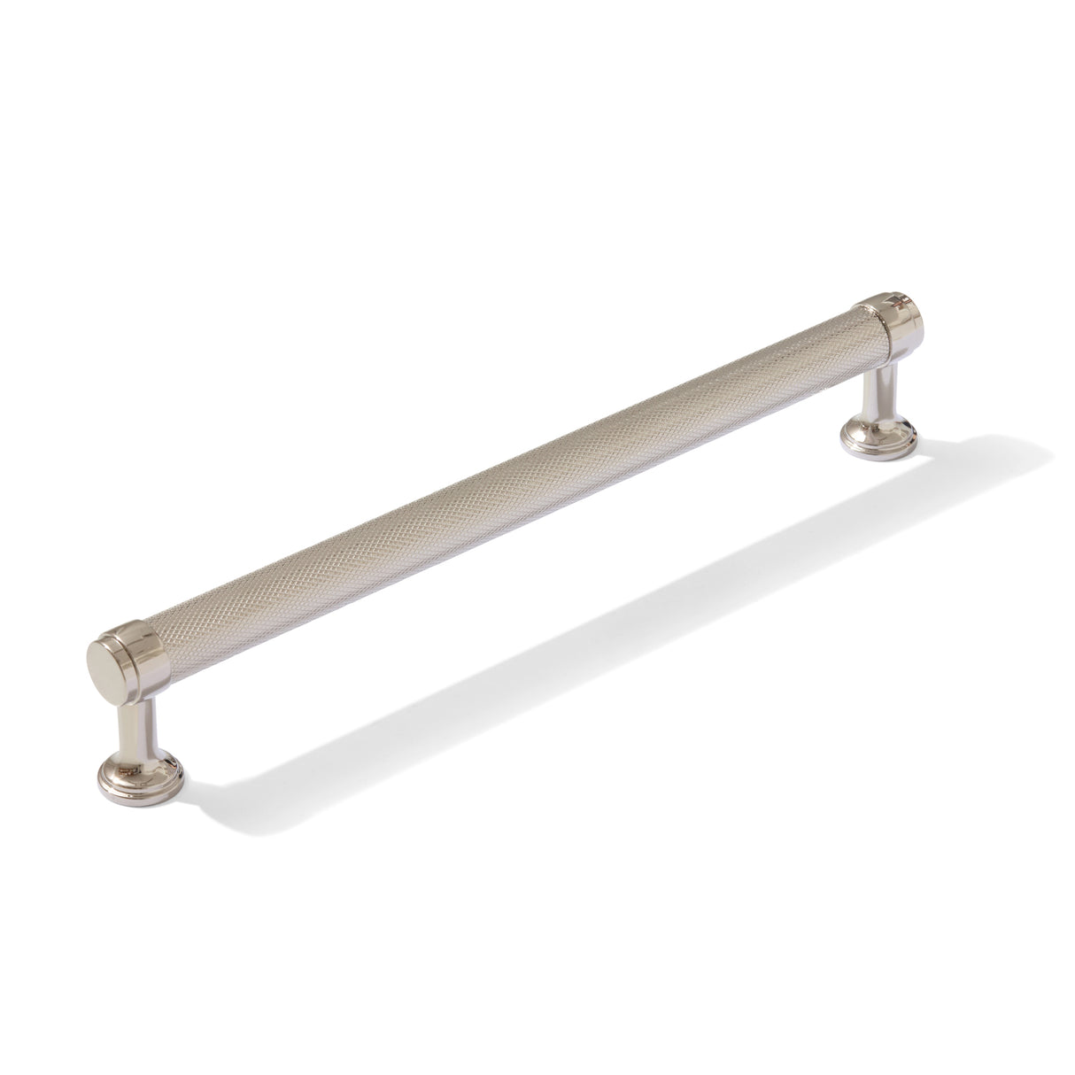 Knurled Polished Nickel "Transitional" Cabinet Knobs and Drawer Pulls - Forge Hardware Studio