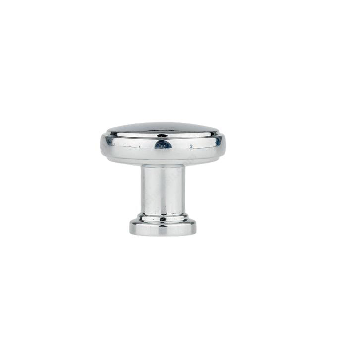 Luna Polished Chrome Round Cabinet Knob - Forge Hardware Studio
