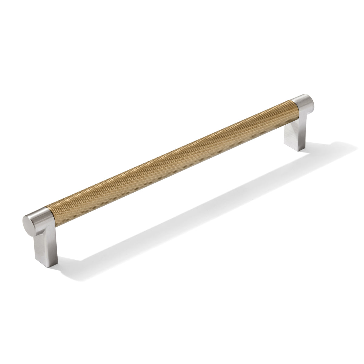 Knurled Brushed Nickel and Champagne Bronze Knobs and Pulls - Forge Hardware Studio