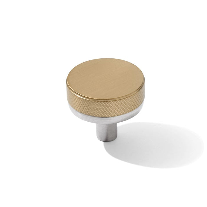 Knurled Brushed Nickel and Champagne Bronze Knobs and Pulls - Forge Hardware Studio