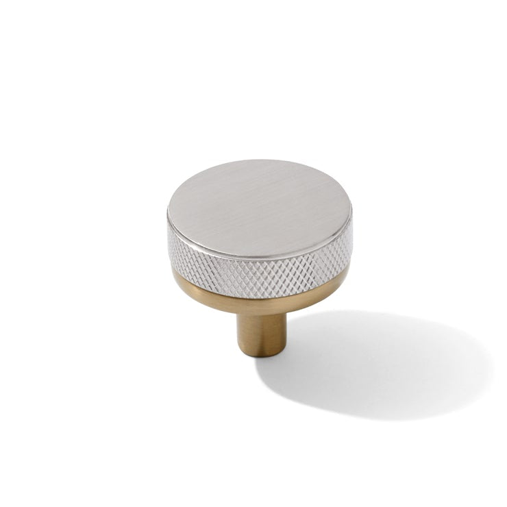 Knurled Champagne Bronze and Satin Nickel Knobs and Pulls - Forge Hardware Studio