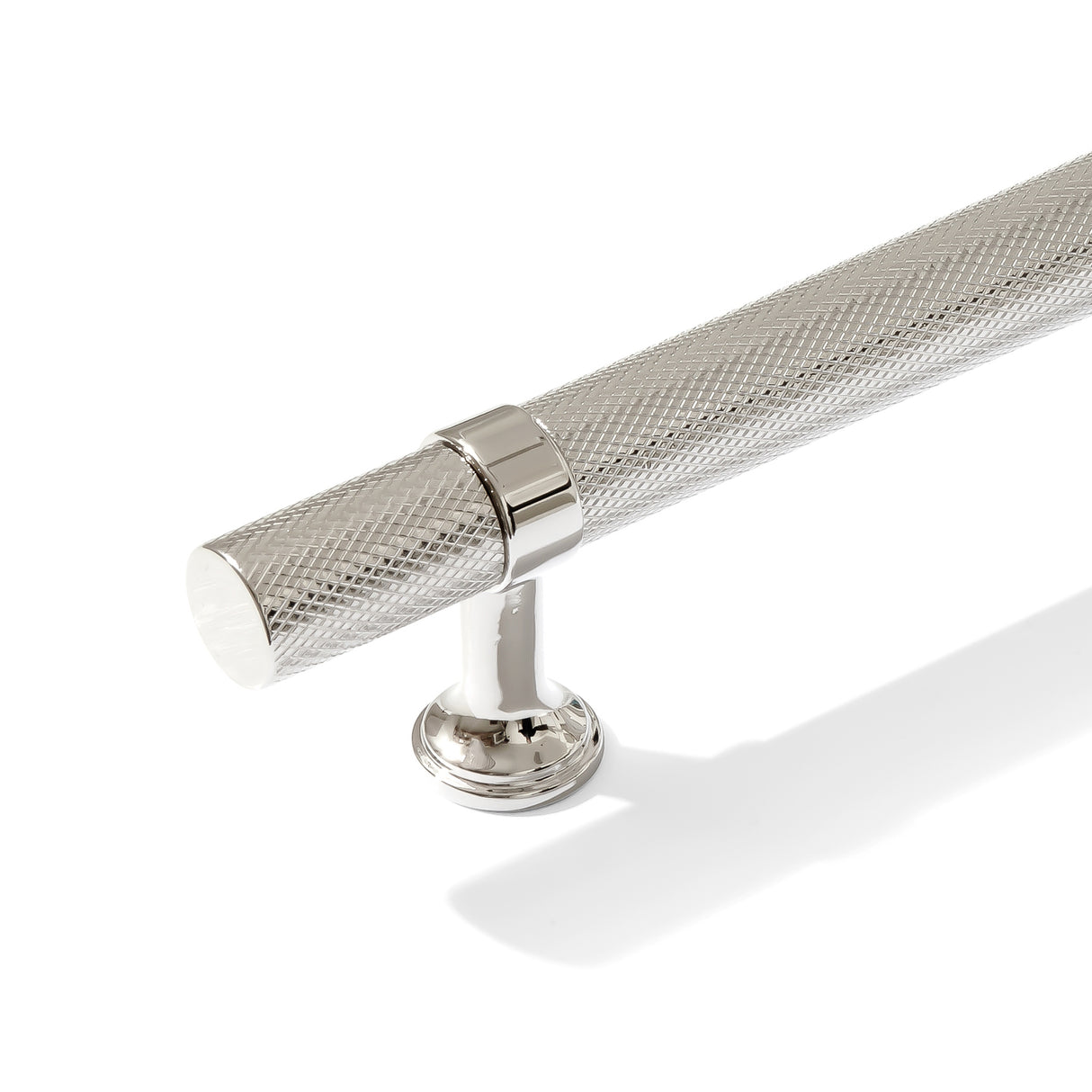 Knurled T-Bar "Contemporary" Polished Nickel Knobs and Pulls - Forge Hardware Studio