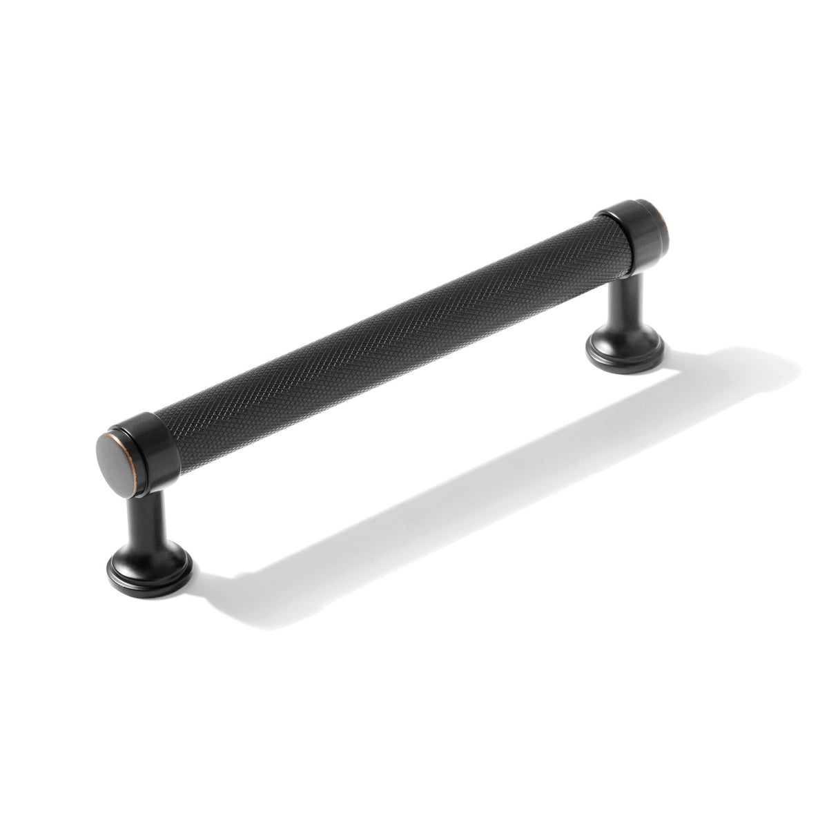 Knurled Oil Rubbed Bronze "Transitional" Cabinet Knobs and Drawer Pulls - Forge Hardware Studio