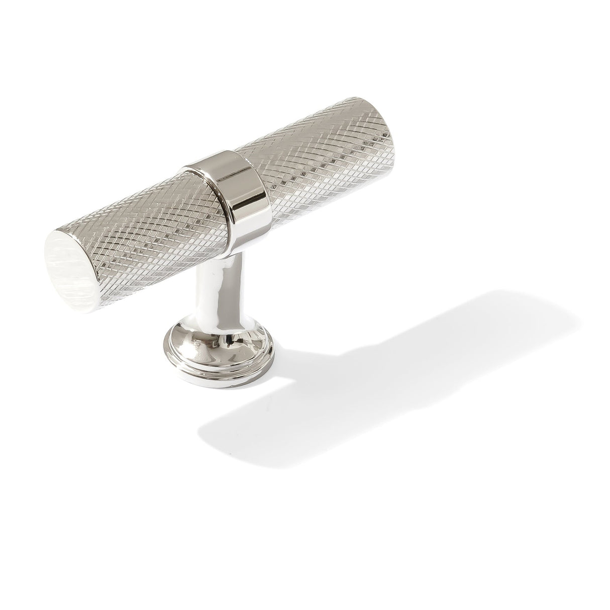 Knurled T-Bar "Contemporary" Polished Nickel Knobs and Pulls - Forge Hardware Studio