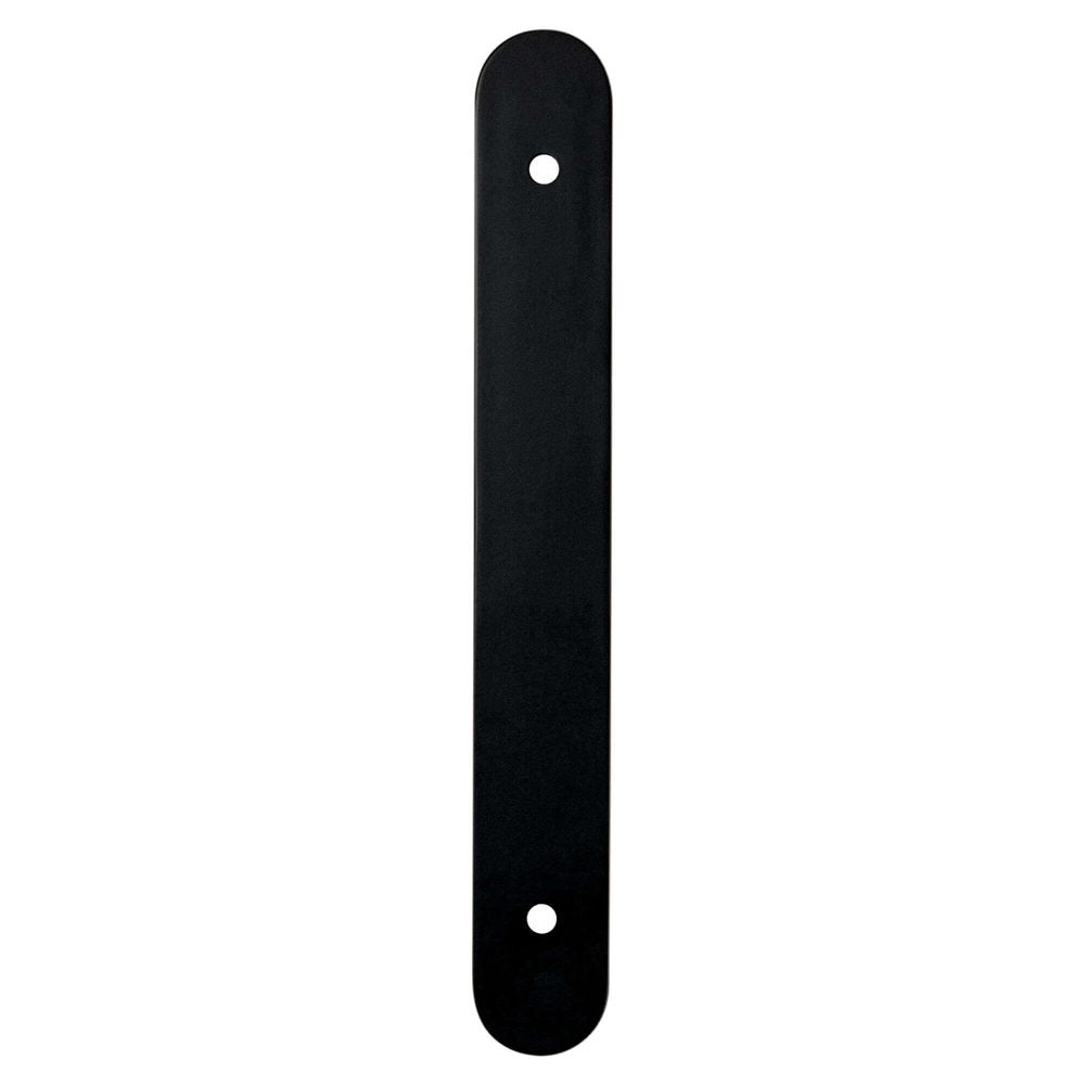 Matte Black Rounded Drawer Pull Backplates - Forge Hardware Studio