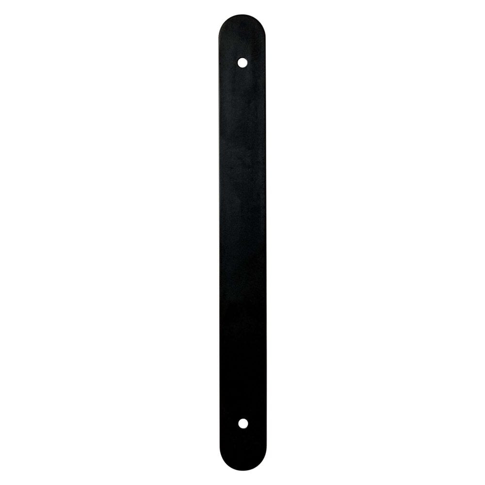 Matte Black Rounded Drawer Pull Backplates - Forge Hardware Studio