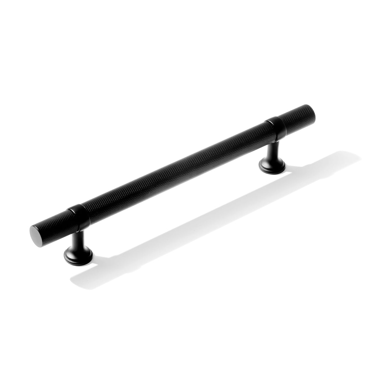 Knurled T-Bar "Contemporary" Matte Black Knobs and Pulls - Forge Hardware Studio