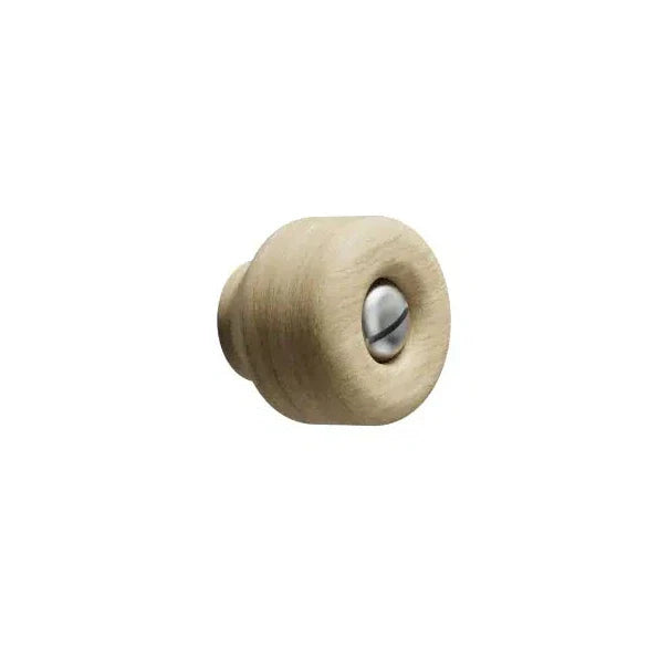 Round Wood "Nola" White Oak Cabinet Knob - Forge Hardware Studio