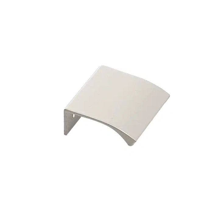 Glossy White "Edge Straight" Tab Drawer Pulls - Forge Hardware Studio