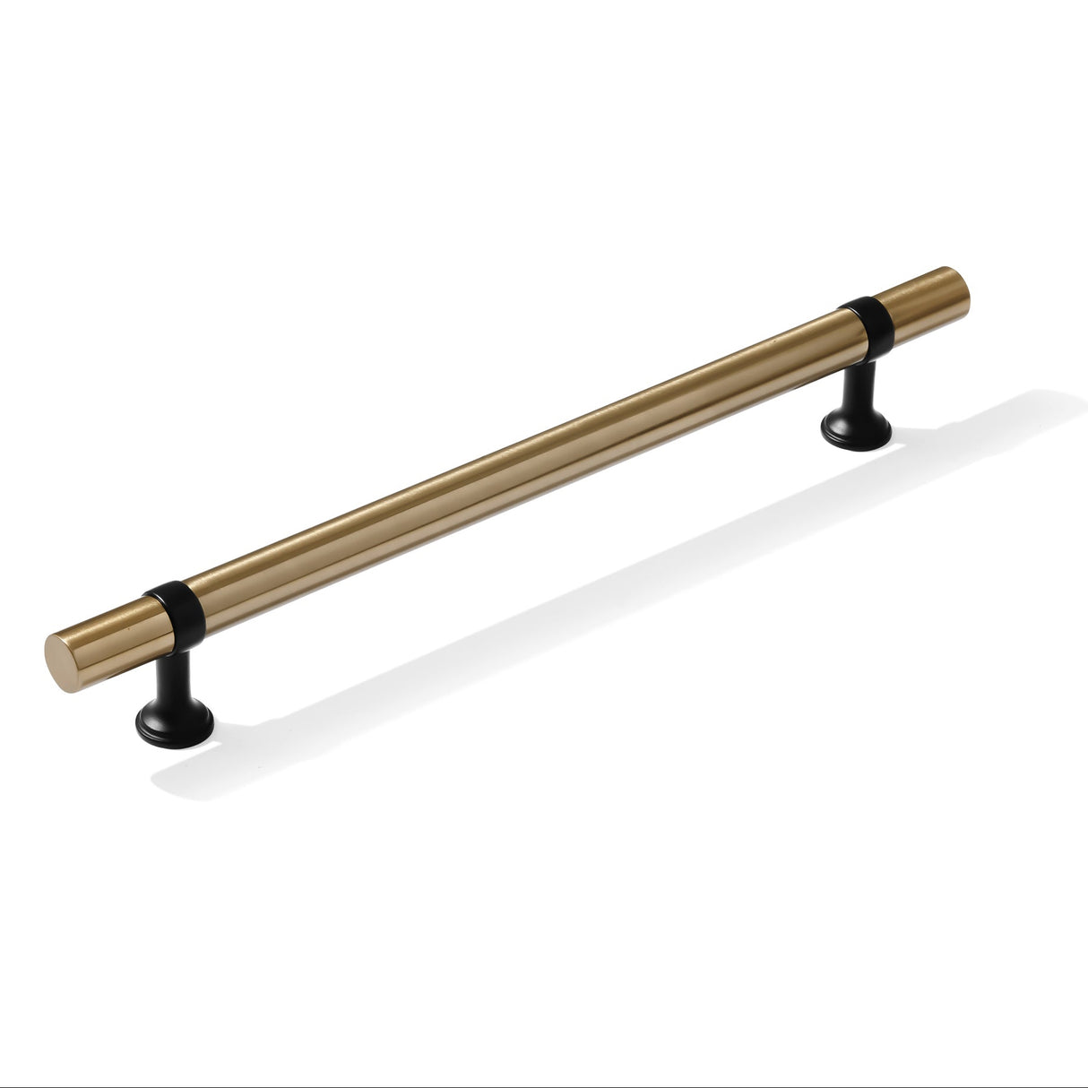Smooth T-Bar "Contemporary" Matte Black and Champagne Bronze Knobs and Pulls - Forge Hardware Studio