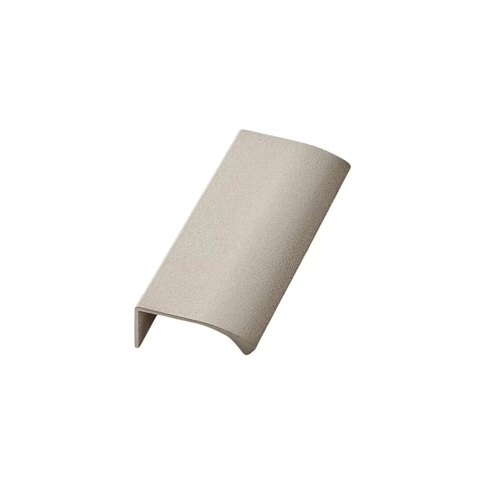 Beige Textured "Edge Straight" Tab Drawer Pulls - Forge Hardware Studio
