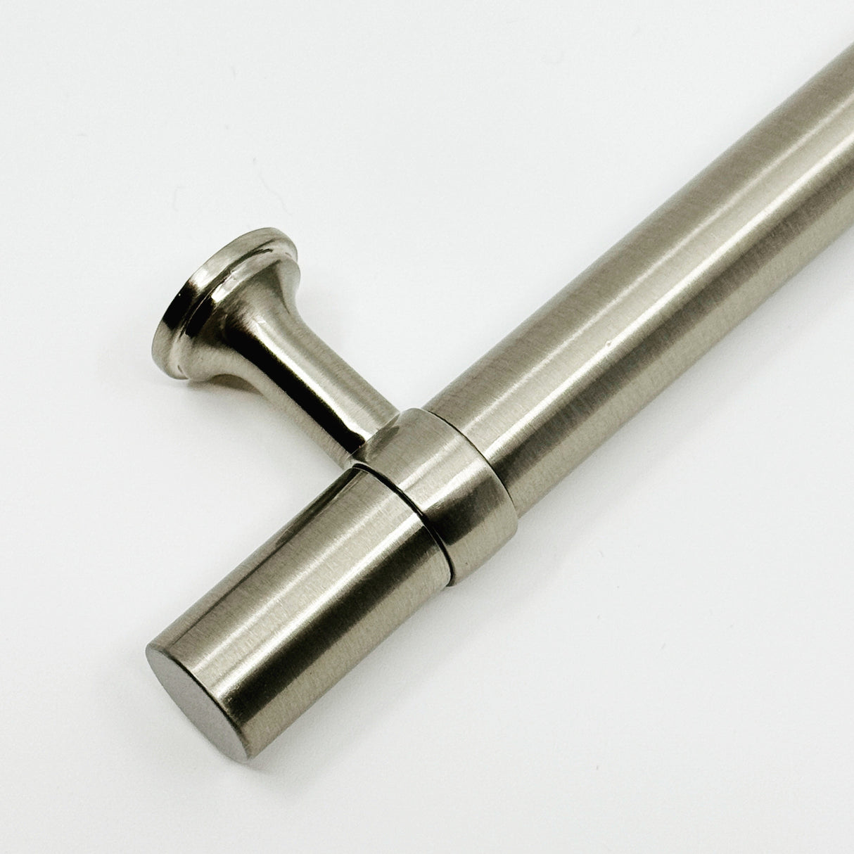 Smooth T-Bar "Contemporary" Satin Nickel Knobs and Pulls - Forge Hardware Studio