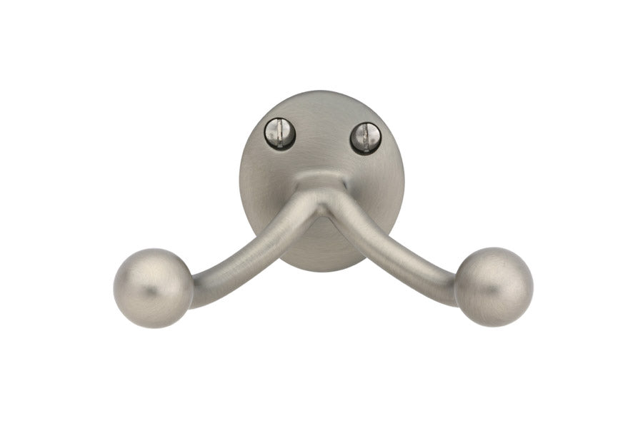 Pewter "Heritage No.2" Double Wall Robe Hook - Industry Hardware