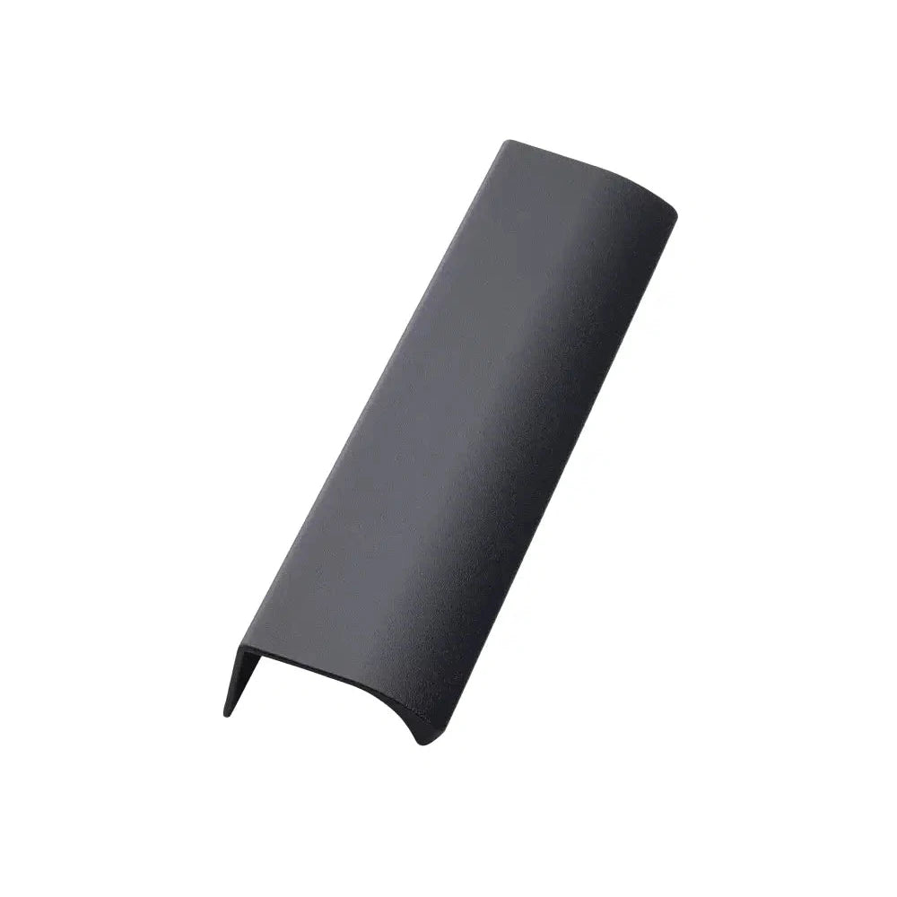 Black Textured "Edge Straight" Tab Drawer Pulls - Forge Hardware Studio