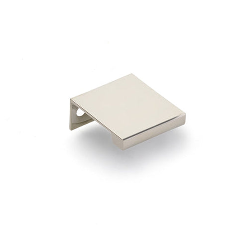 Polished Nickel "Dina" Tab Finger Drawer Pulls - Forge Hardware Studio