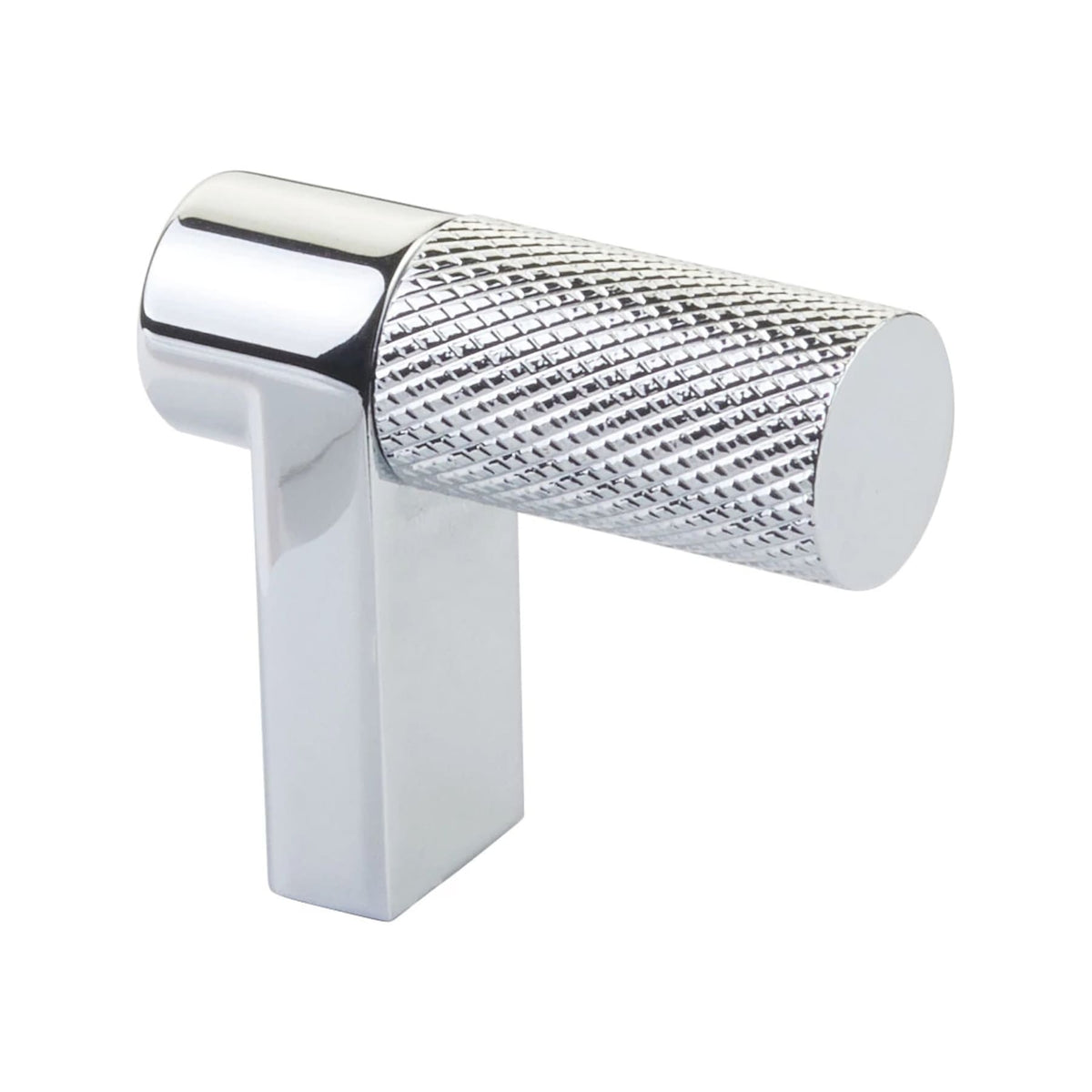 Knurled Polished Chrome Cabinet Knobs and Drawer Pulls - Forge Hardware Studio