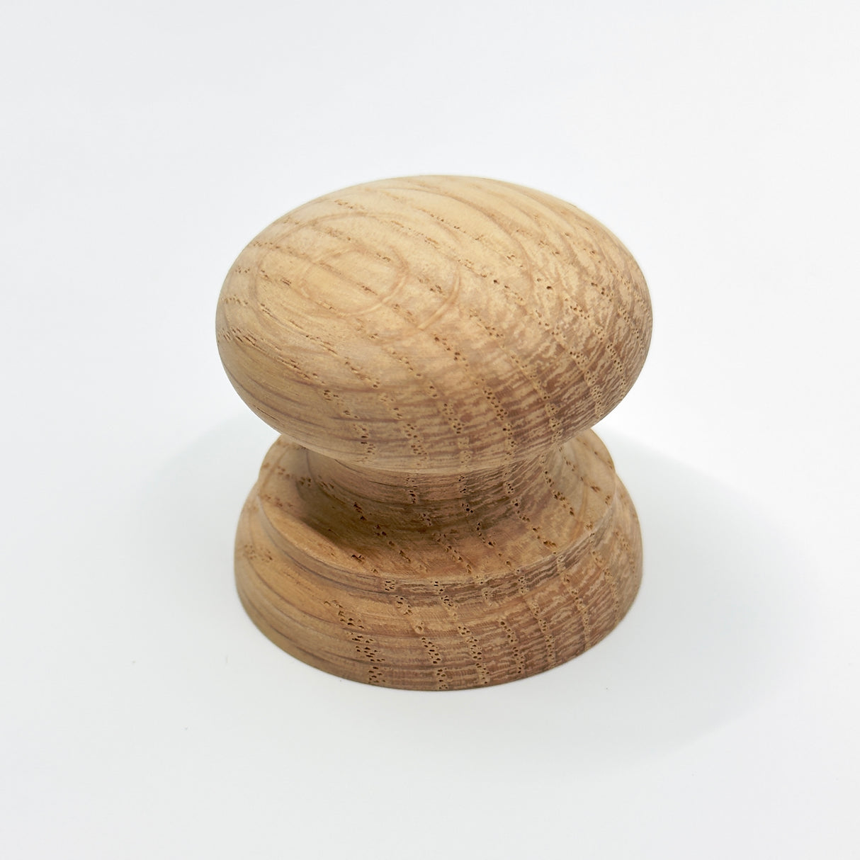 Round Oak Cabinet Knob "Pinecrest" Wood Knob - Forge Hardware Studio