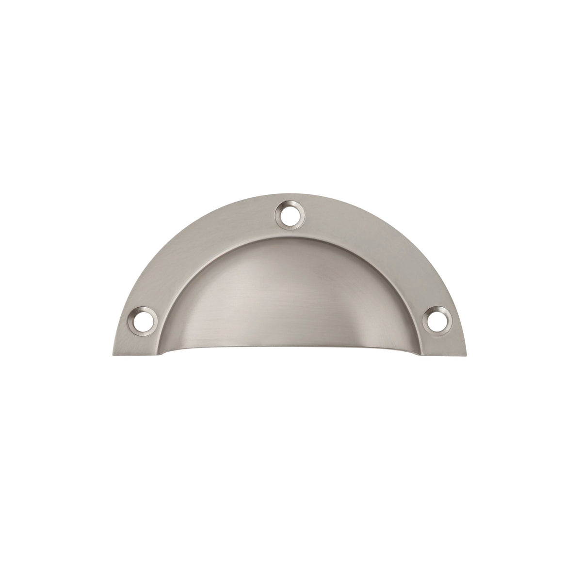 Brushed Nickel "Elodie" Cup Drawer Pull - Forge Hardware Studio