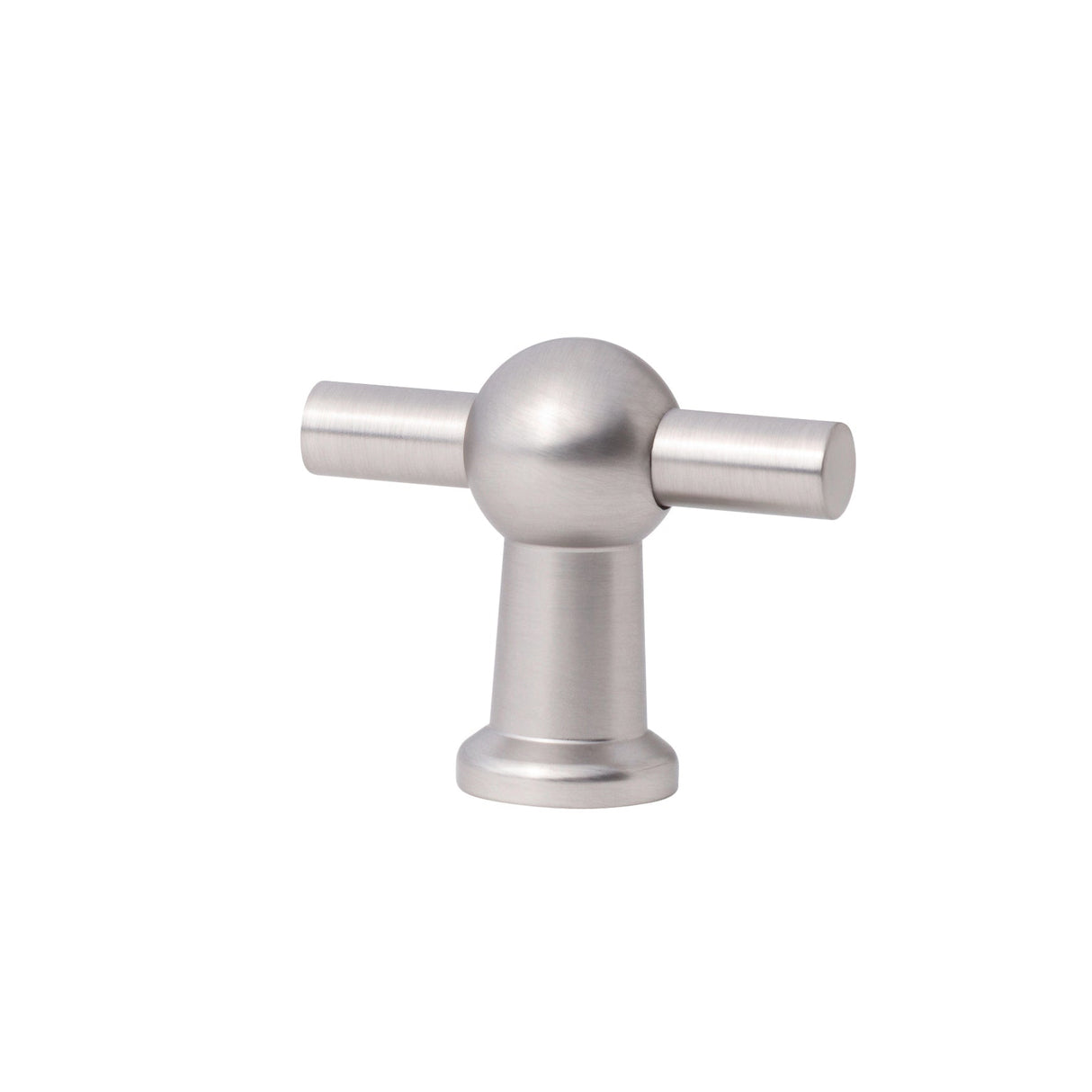 Brushed Nickel "Elodie" T-Knob and Drawer Pull - Forge Hardware Studio