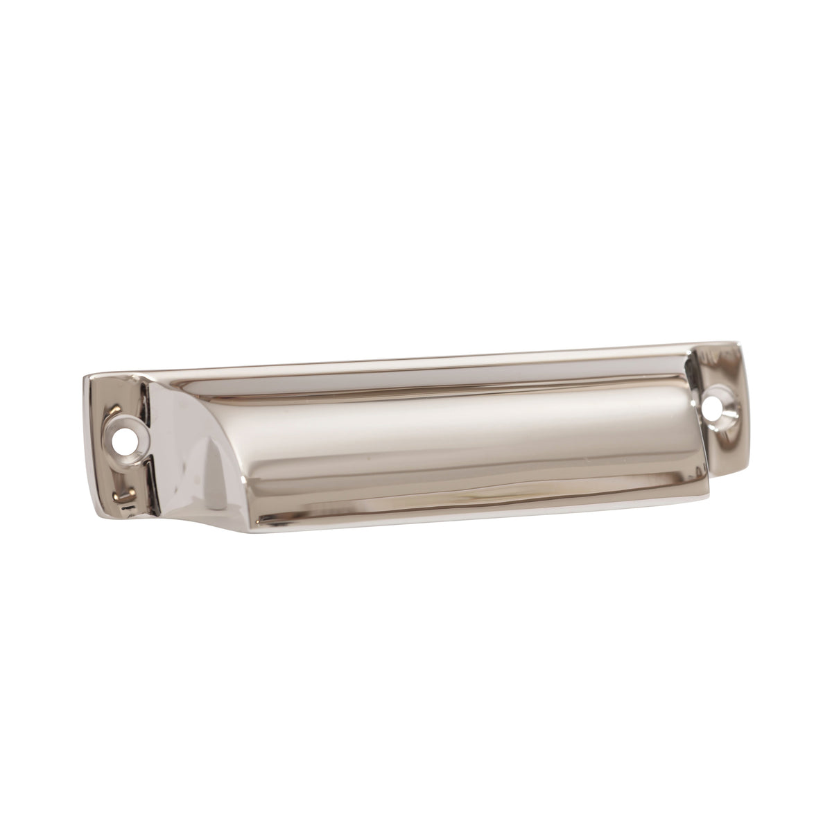 Polished Nickel "Ballard" Cup Drawer Pull - Forge Hardware Studio