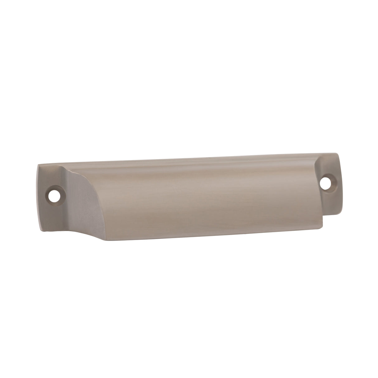 Satin Nickel "Ballard" Cup Drawer Pull - Forge Hardware Studio