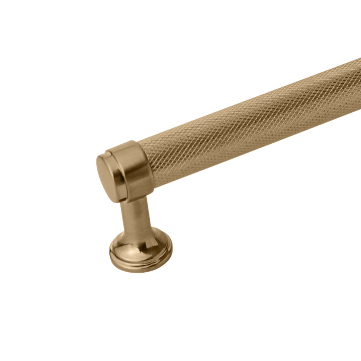Knurled Champagne Bronze "Transitional" Cabinet Knobs and Drawer Pulls - Forge Hardware Studio