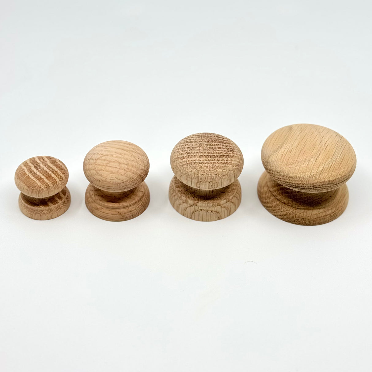 Round Oak Cabinet Knob "Pinecrest" Wood Knob - Forge Hardware Studio