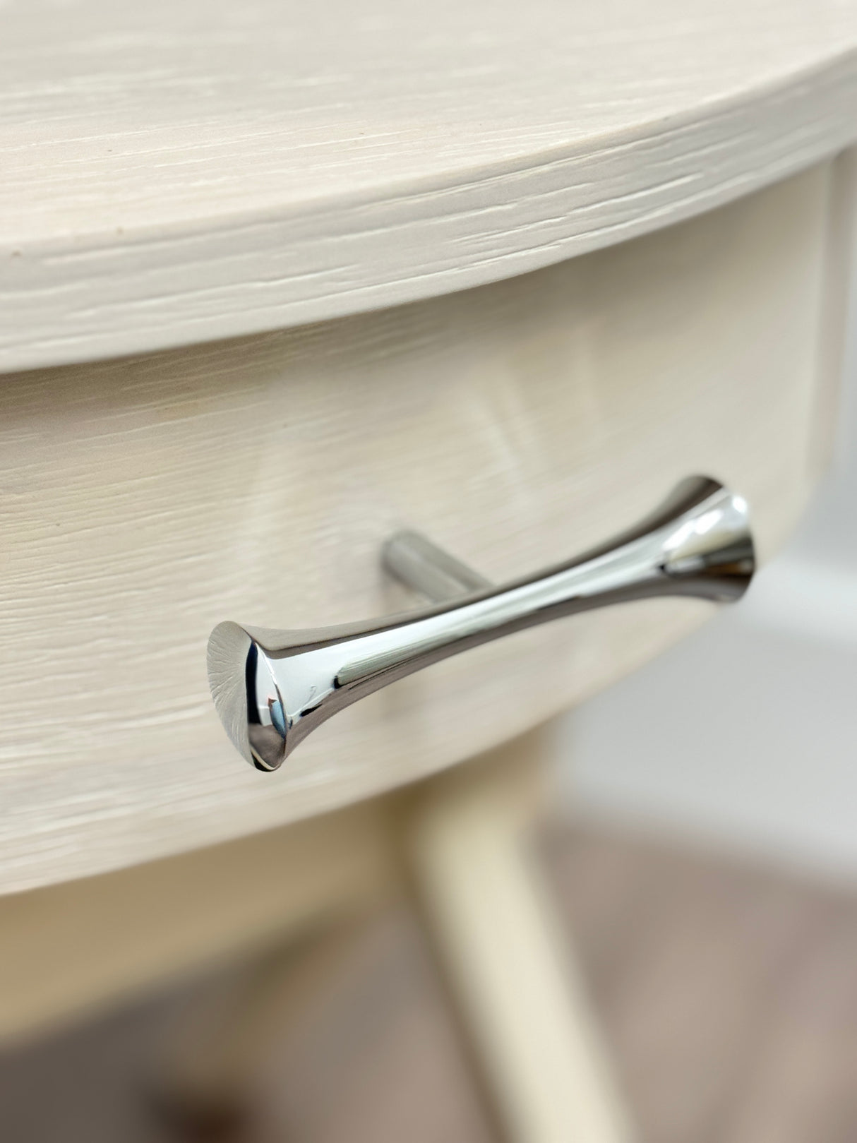 Hourglass "MCM 01" Polished Chrome Mid-Century Cabinet Pull - Forge Hardware Studio