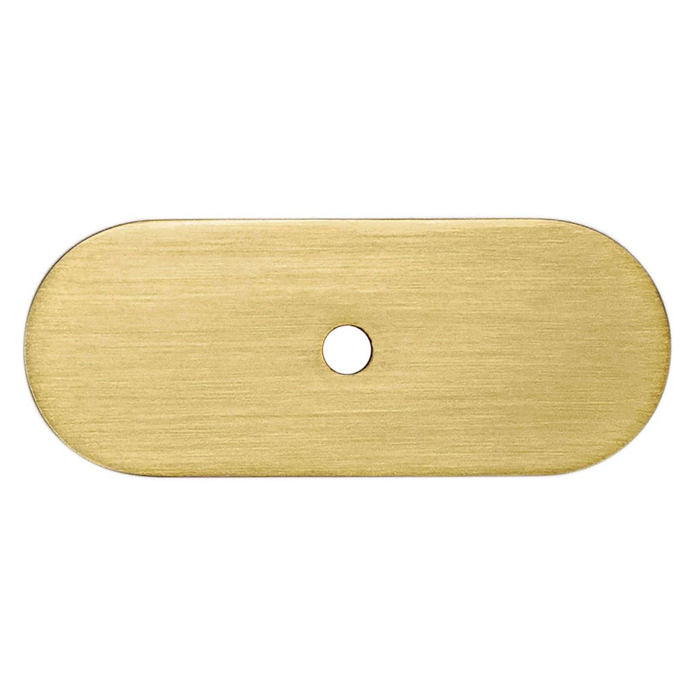 Champagne Bronze Rounded Drawer Pull Backplates - Forge Hardware Studio