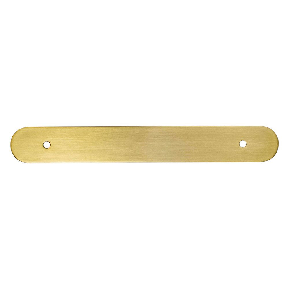 Champagne Bronze Rounded Drawer Pull Backplates - Forge Hardware Studio