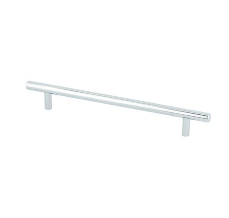 Polished Chrome "Dash" T-Bar Round Knob and Drawer Pulls - Forge Hardware Studio