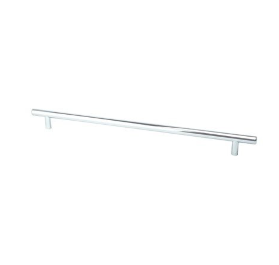 Polished Chrome "Dash" T-Bar Round Knob and Drawer Pulls - Forge Hardware Studio
