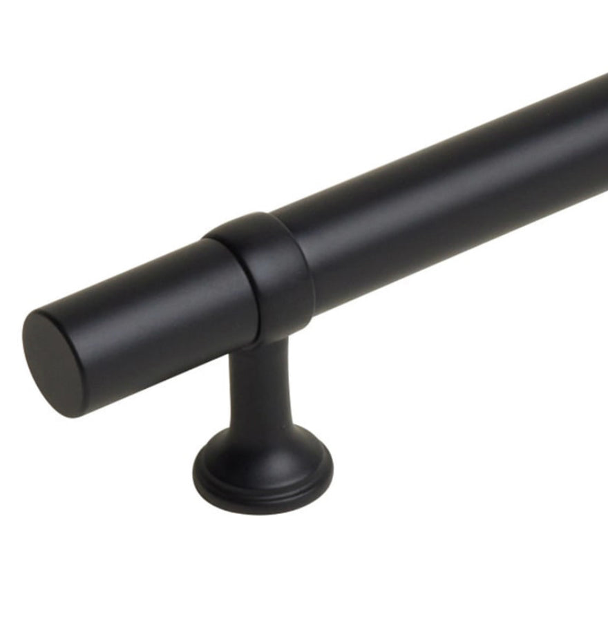 Matte Black "Contemporary" Glass Shower Door Handles - Back to Back Pulls - Forge Hardware Studio