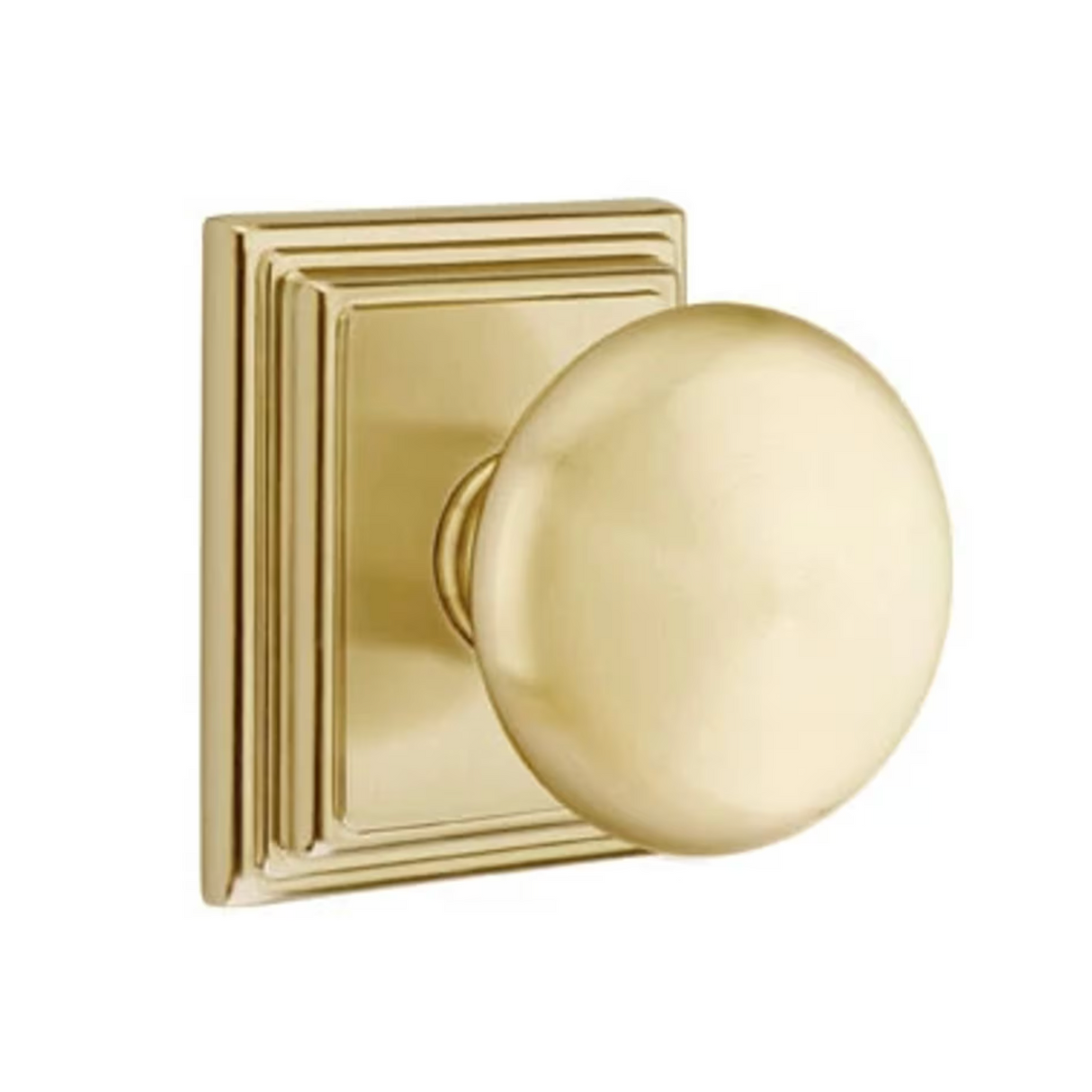 Transitional Satin Brass "Heritage" Round Door Knob - Forge Hardware Studio
