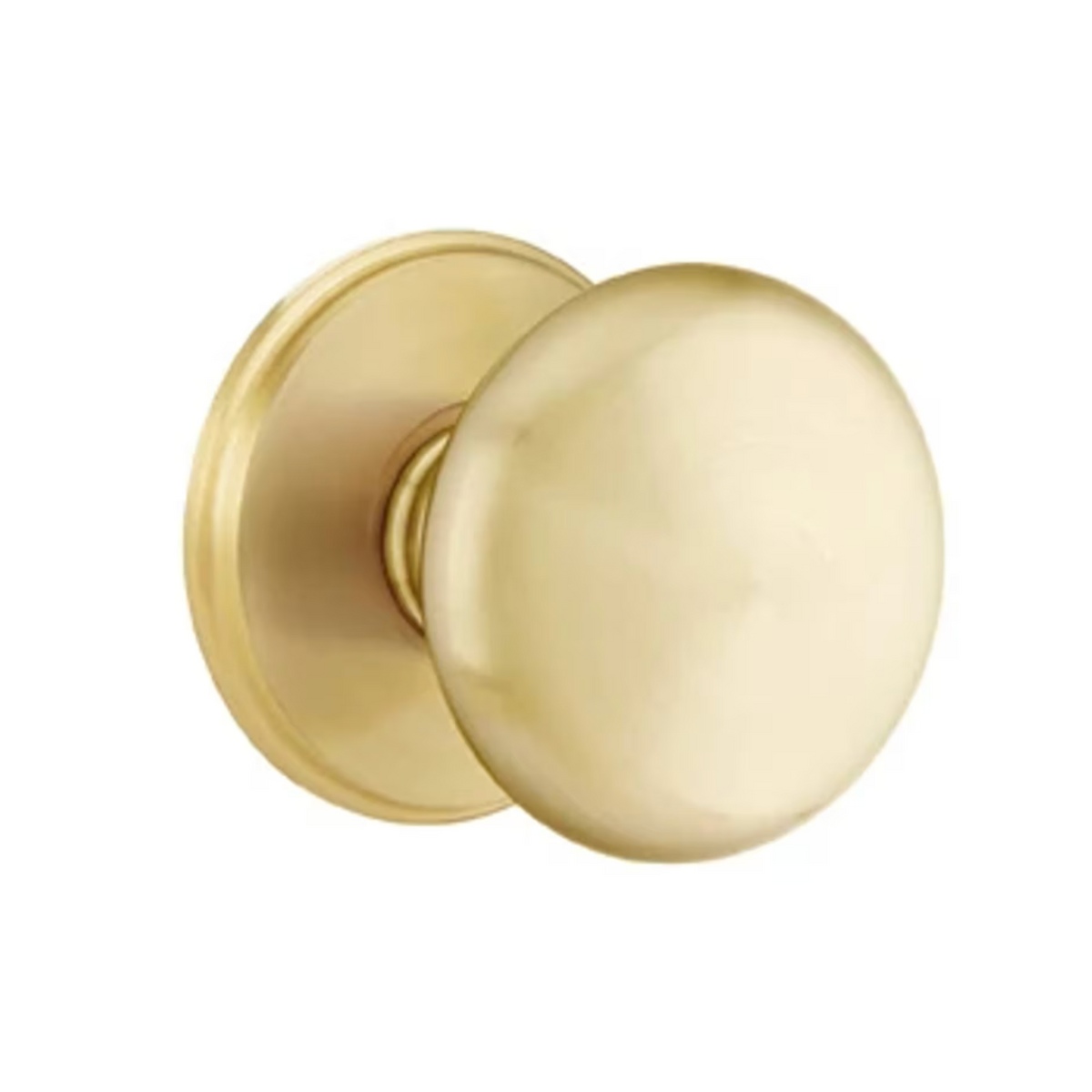 Transitional Satin Brass "Heritage" Round Door Knob - Forge Hardware Studio