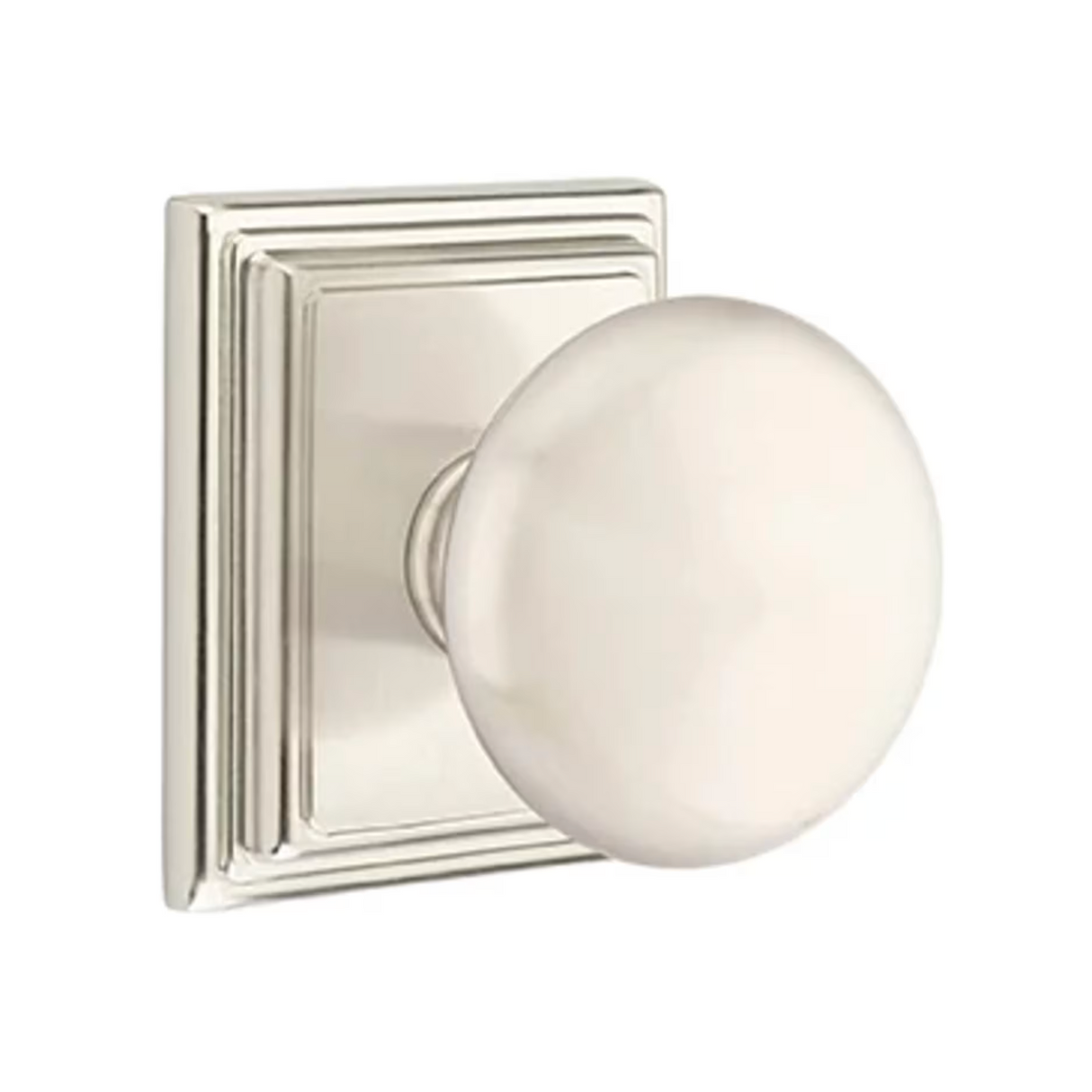 Transitional Satin Nickel "Heritage" Round Door Knob - Forge Hardware Studio