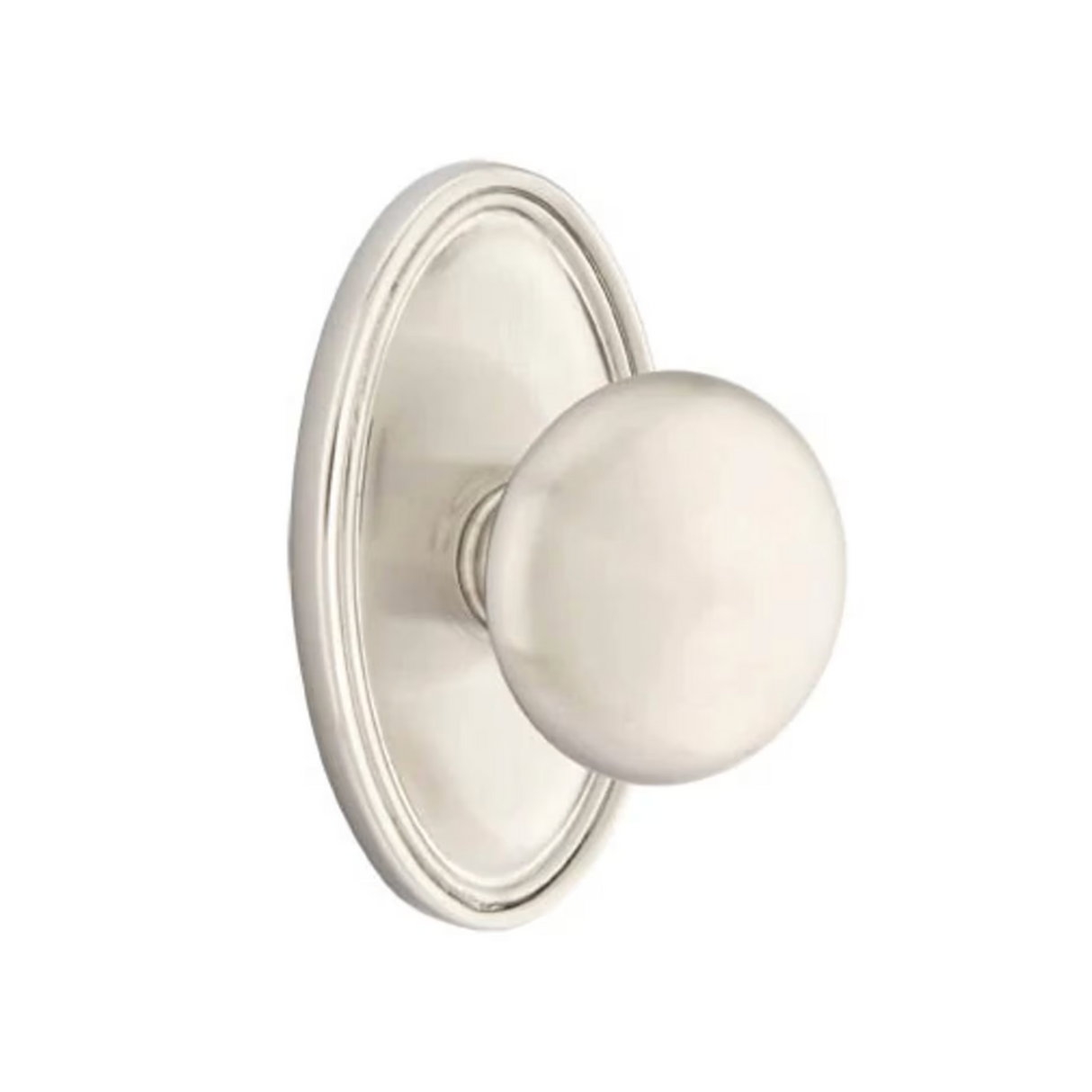 Transitional Satin Nickel "Heritage" Round Door Knob - Forge Hardware Studio