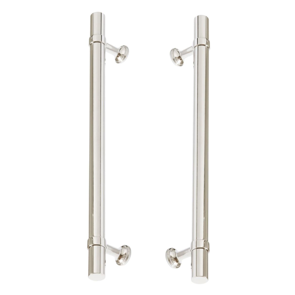 Polished Chrome "Contemporary" Glass Shower Door Handles - Back to Back Pulls - Forge Hardware Studio