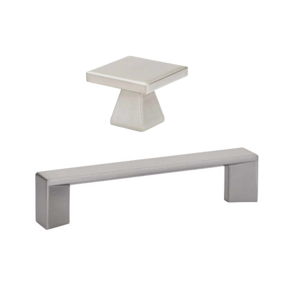Satin Nickel "Vita" Cabinet Knobs and Drawer Pulls - Forge Hardware Studio
