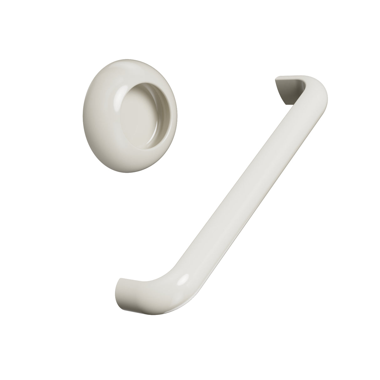 Ivory White "Vibe" Cup Knob and Drawer Pull - Forge Hardware Studio