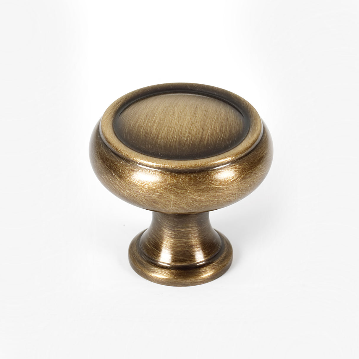 Transitional Old Brass "Perry" Cabinet Knobs and Drawer Pulls