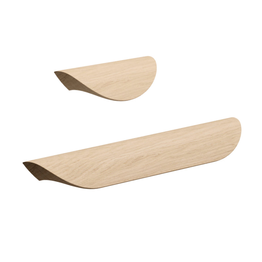 Unlacquered Oak Wood "Archive" Tab Drawer Pulls - Forge Hardware Studio