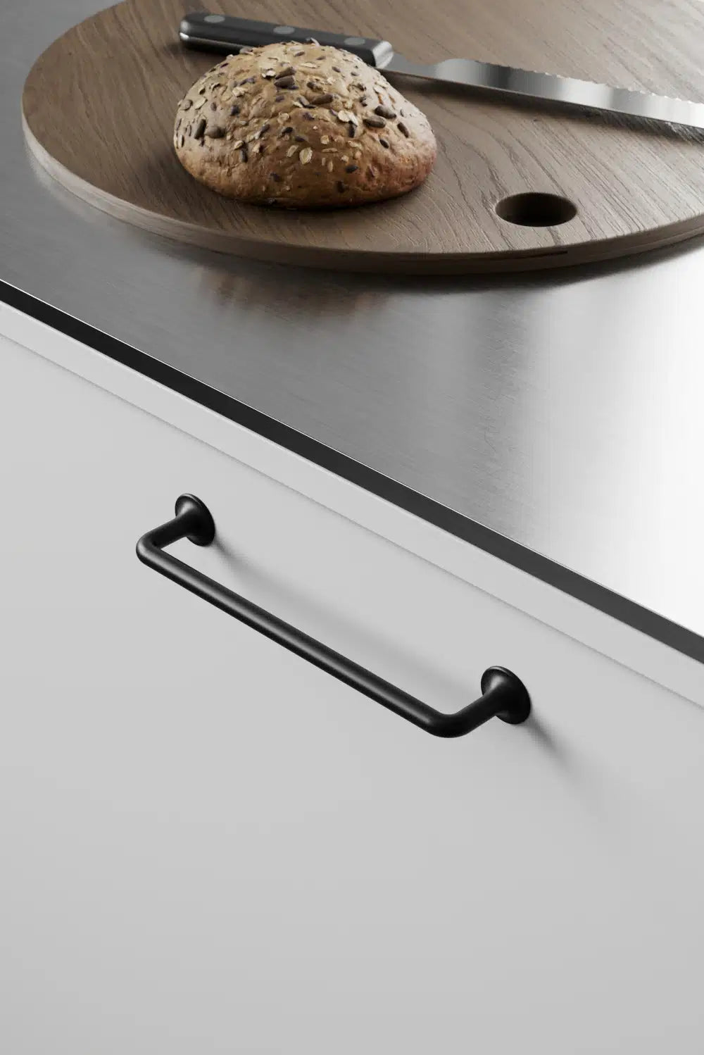 Tango Matte Black Cabinet Knob and Handle - Forge Hardware Studio