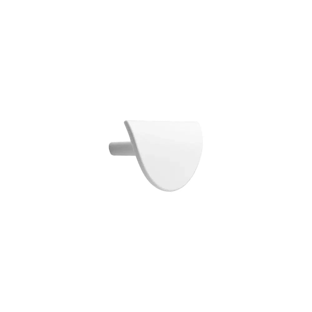 Semi-Circle "Horizon" White Drawer Pulls - Forge Hardware Studio