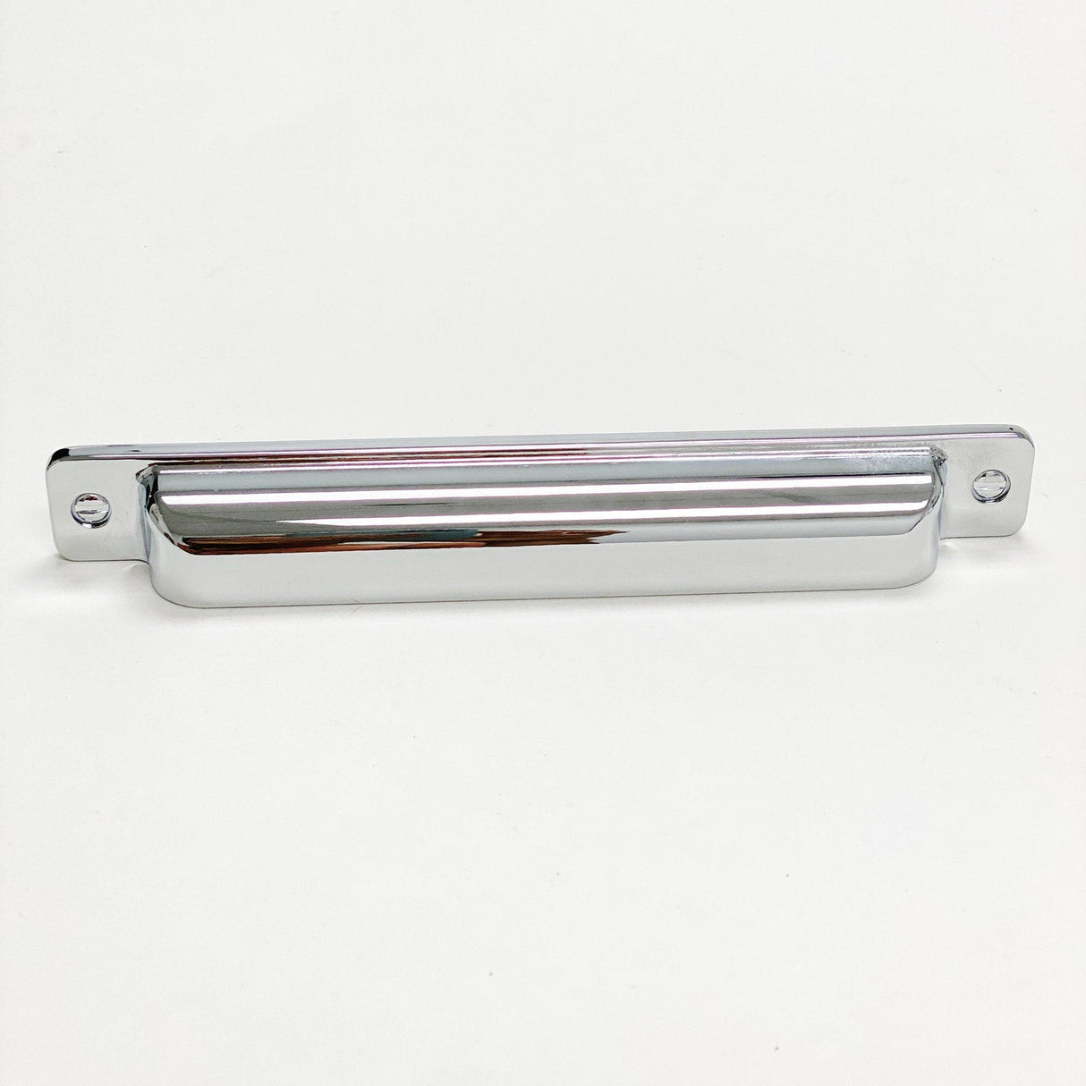 Square Cup "Kira" Polished Chrome Drawer Pulls - Forge Hardware Studio
