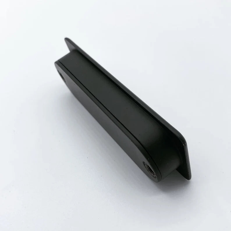 Recessed Matte Black Drawer Pulls - Forge Hardware Studio