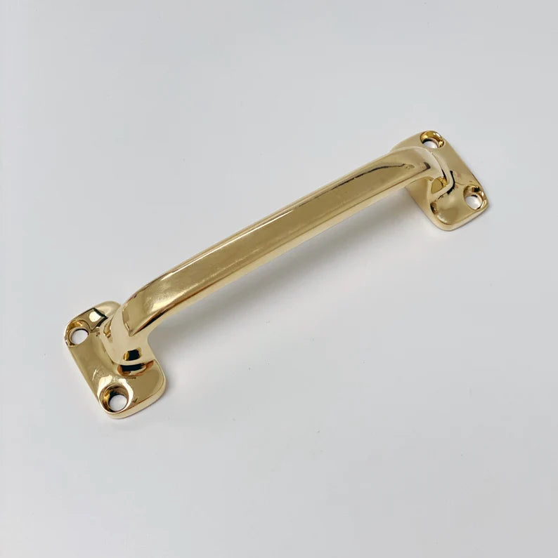 Polished Brass Classic Drawer and Window Pull - Forge Hardware Studio