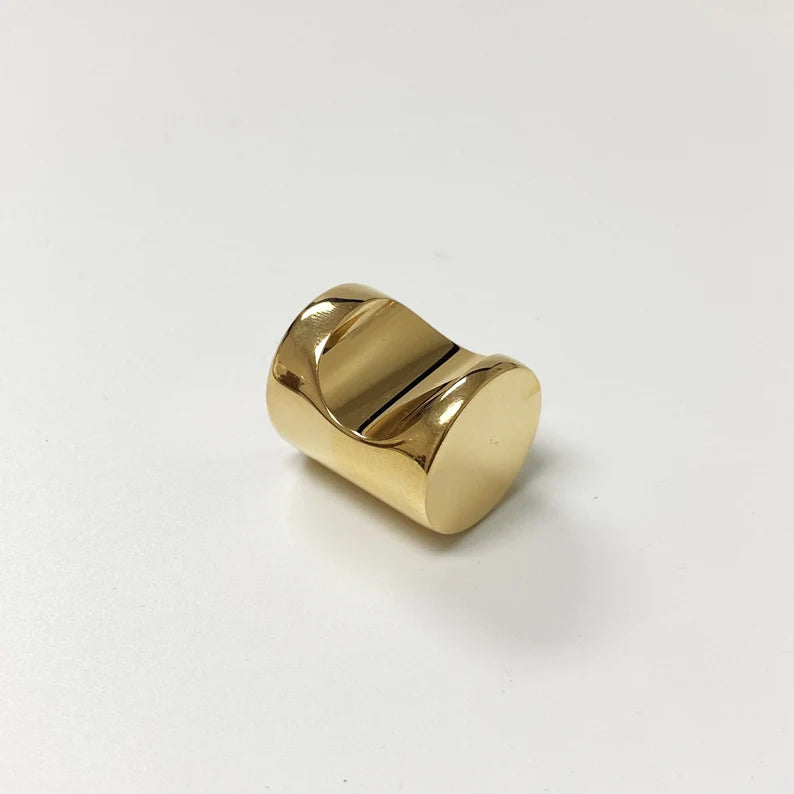 T-Bar "European" Unlacquered Polished Brass Cabinet Knobs and Pulls - Forge Hardware Studio