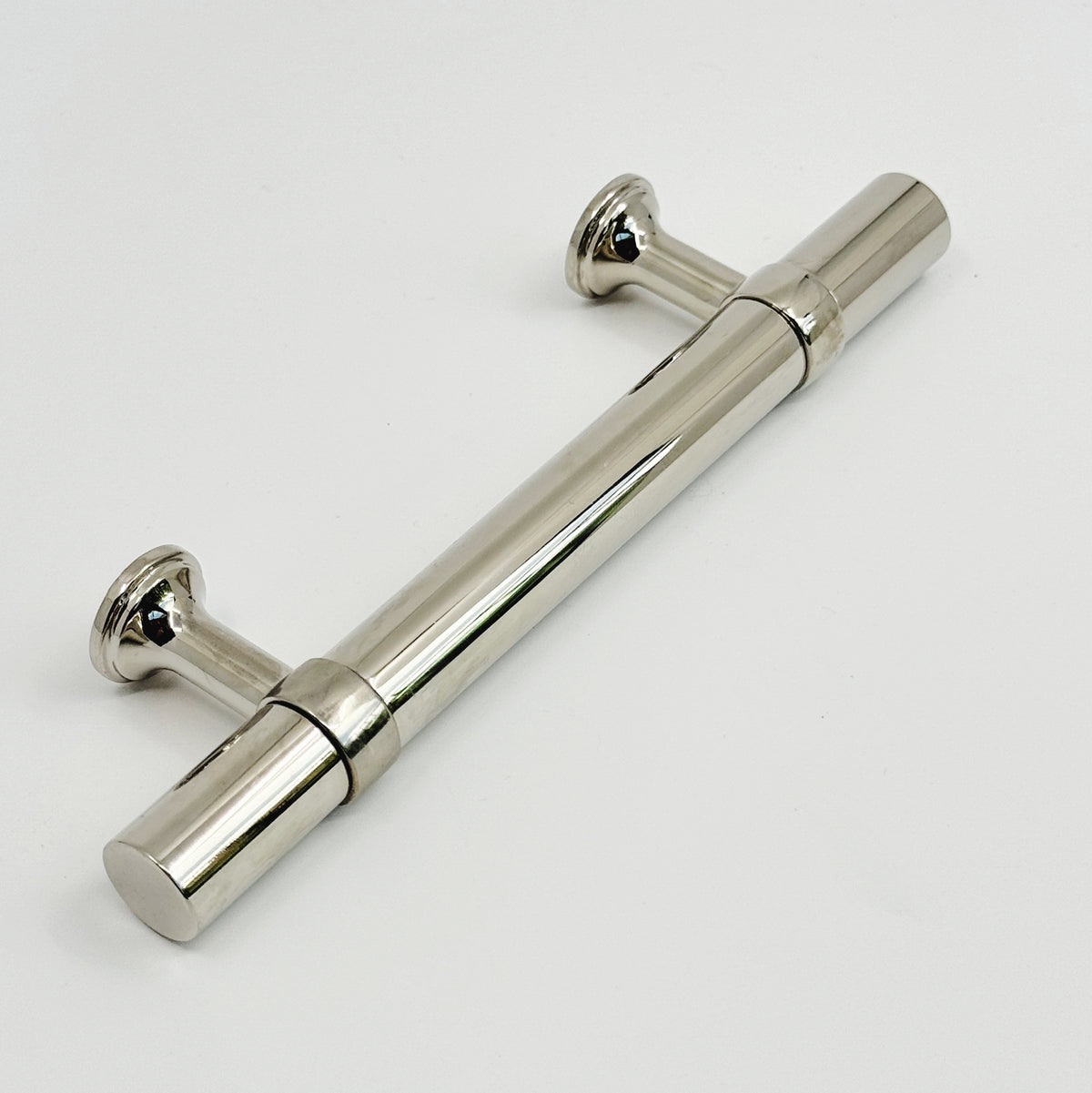 Smooth T-Bar "Contemporary" Polished Nickel Knobs and Pulls - Forge Hardware Studio
